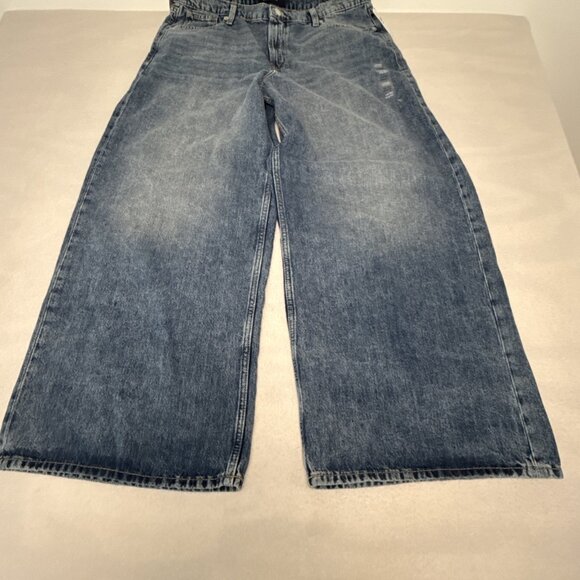 Gap Wide Leg High Rise Stride Jeans Baggy Oversized Blue Size 14R NWT $70 - Picture 2 of 8